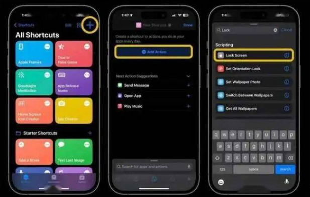 冠县苹果14锁屏维修店分享iPhone14升级iOS16.4后如何创建锁屏快捷方式 