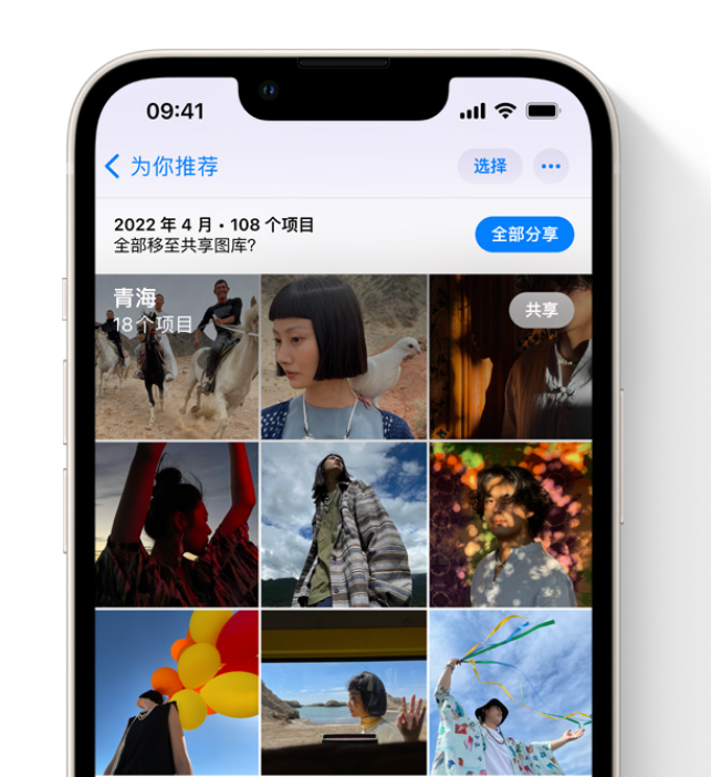 冠县苹果维修网点分享在 iPhone 上使用共享图库 